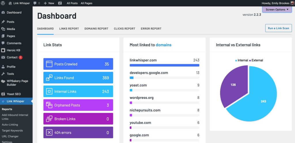 Linkwishper Dashboard