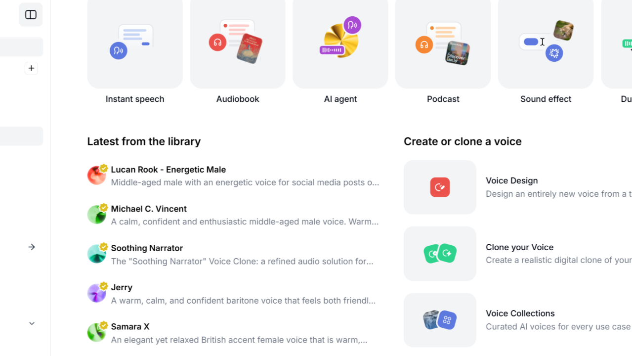 Eleven Labs Dashboard