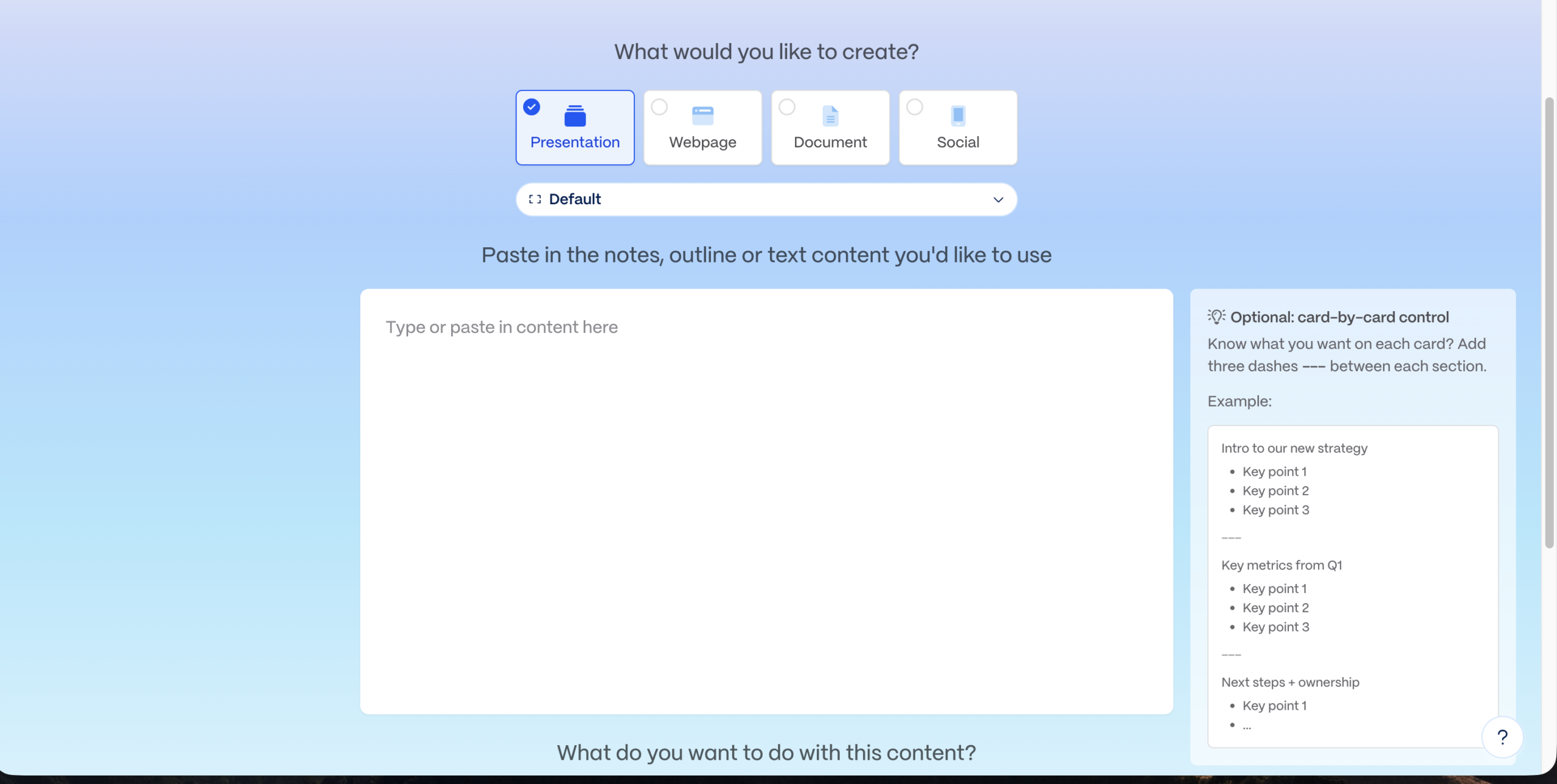 content editor gamma